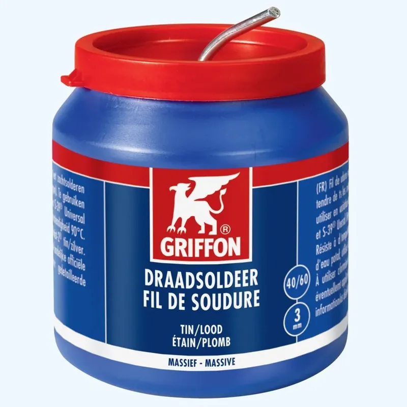 Griffon draadsoldeer tin/lood 40/60 massief Dagaanbieding