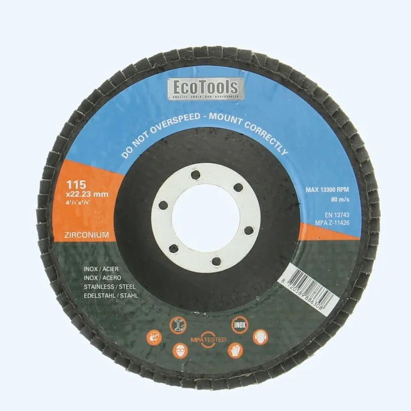 Weekendaanbieding Zirkonium lamellenschijf 115 mm Korrel 80