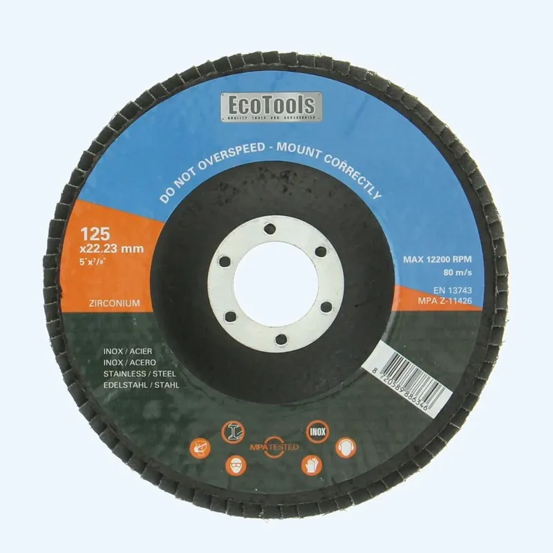Zirkonium lamellenschijf 125 mm korrel 40 Direct Verzonden