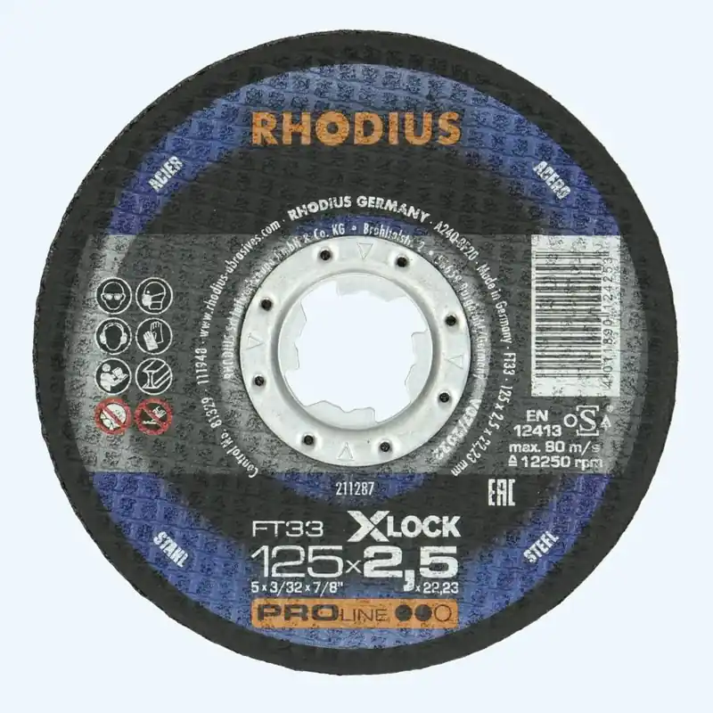 Premium Doorslijpschijf Metaal 125 x 2,5 X-Lock