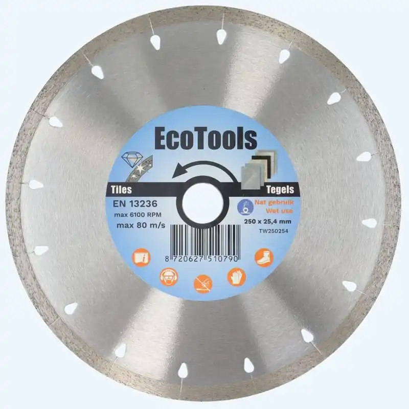 Diamantschijf tegels 250 x 25,4 mm nat Lage Kosten