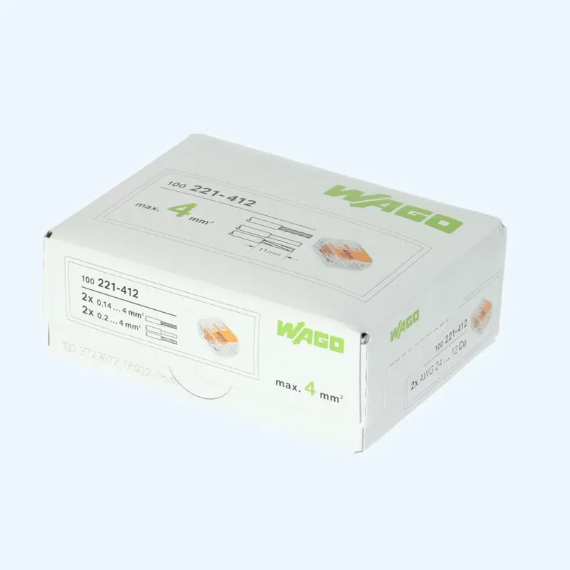 WAGO 2V verbindingsklem 4mm² (100 stuks) Merkproduct
