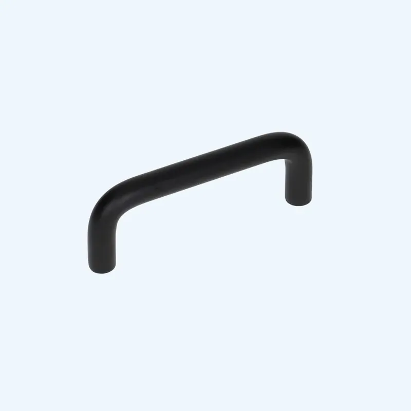 Direct Beschikbaar Greep zwart RVS ronde hoeken 96 x 40 mm