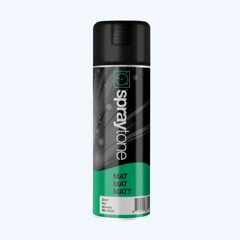 Goedkoop Spraytone mat zwart RAL 9005 400 ml kopen