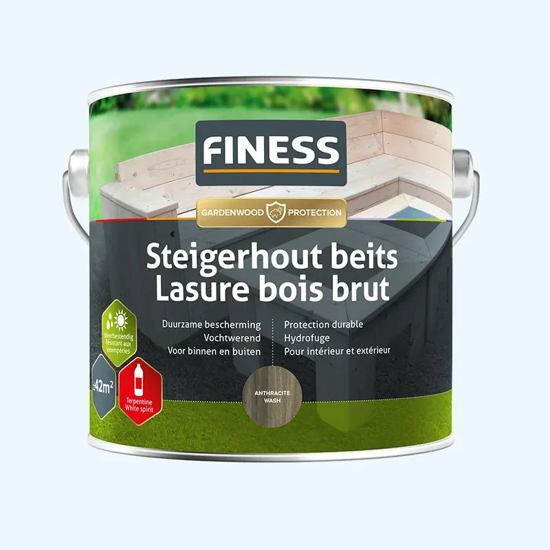 FINESS Steigerhoutbeits 2,5 L Anthracite-wash Nu Kopen