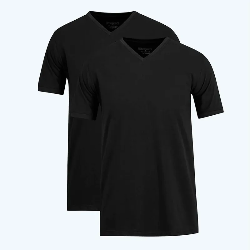Lage Kosten 2 stuks t-shirt Bart met v-hals zwart 2XL