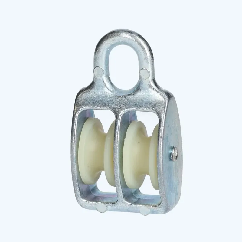 Katrol nylon wiel duplex 9 x 40 mm verzinkt Laatste Kans