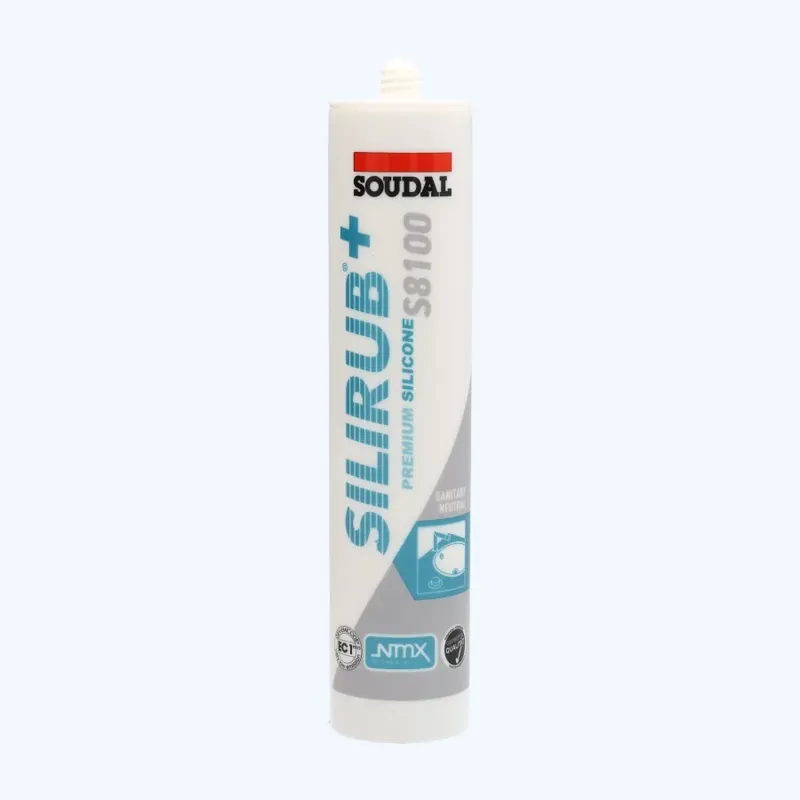 Dagaanbieding Soudal Silirub+ S8100 Siliconekit - 300 ml (wit)
