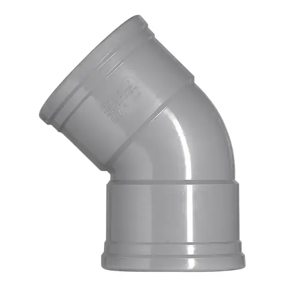 Voordeelprijs Martens PVC Bocht 45° Manchet/Manchet - 125mm
