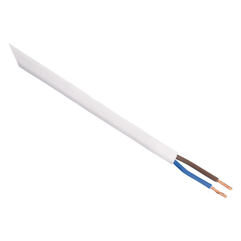 Dagaanbieding Huishoudsnoer Plat Belastbaar tot 1200W 2x0,75mm - 5mtr (Wit)