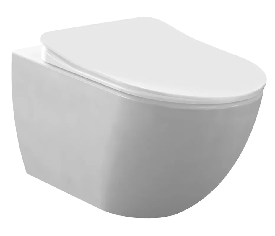 Creavit Rimoff Randloos Wandcloset met Bidet (Sproeier) - Mat Wit Lage Kosten