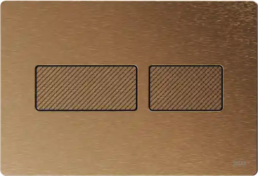 Nu Kopen TECE Solid Toilet Bedieningsplaat met Reliëf voor DuoSpoeling - Geborsteld Brons