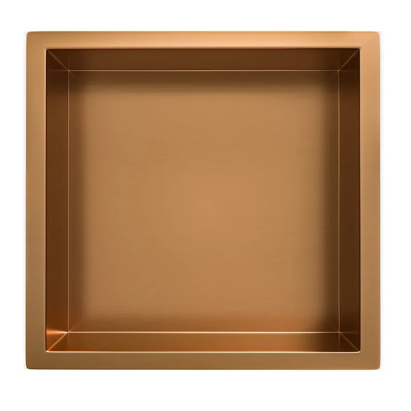 Shop Nu Wiesbaden Demis Inbouwnis - 30x30x7cm - Geborsteld Brons Koper