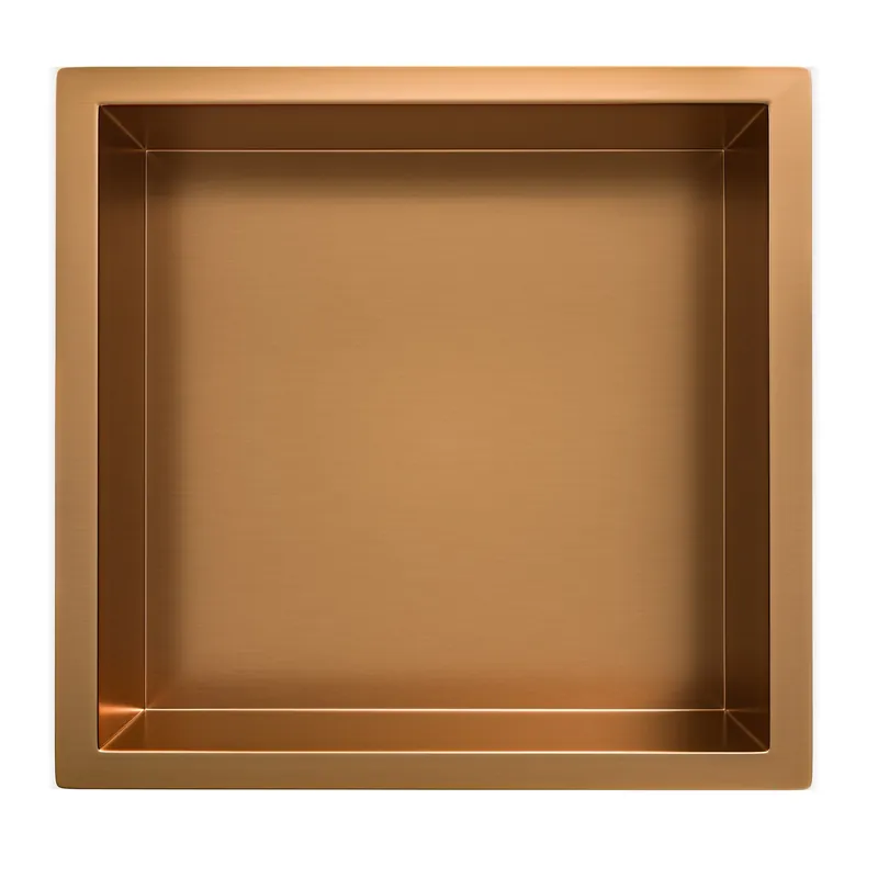 Wiesbaden Demis Inbouwnis - 30x30x10cm - Geborsteld Brons Koper Shop Nu