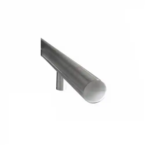Snelle Levering Trapleuning met Blinde Montage - Rond - 270cm - Geborsteld RVS