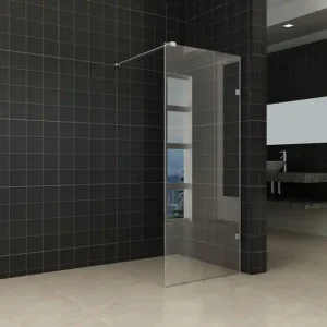 Finale Uitverkoop Wiesbaden Less Profielloos Inloopdouche - Nano Coating - 8mm Helder Glas - 70x200cm - Mat Zwart