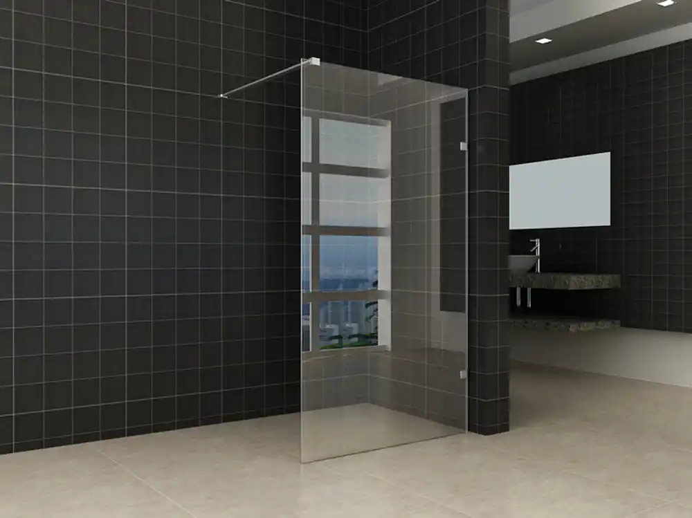 Wiesbaden Less Profielloos Inloopdouche - Nano Coating - 8mm Helder Glas - 100x200cm - Mat Wit Nieuw