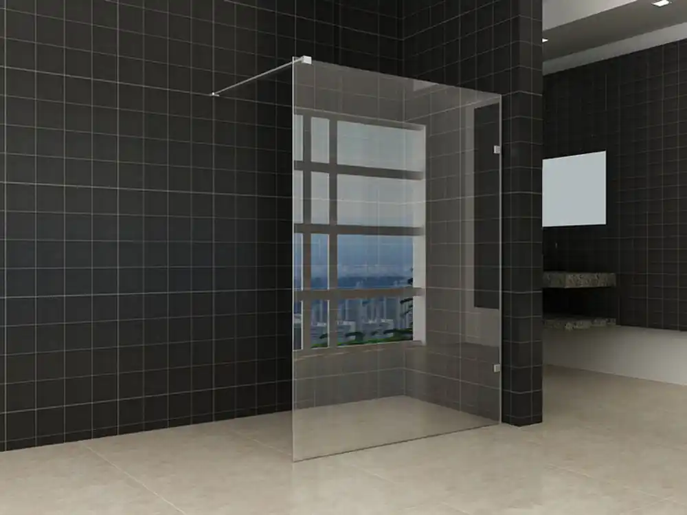 Tijdelijk Beschikbaar Wiesbaden Less Profielloos Inloopdouche - Nano Coating - 8mm Helder Glas - 120x200cm - Mat Wit