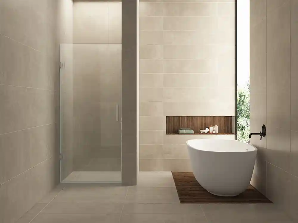 Wiesbaden Less Profielloos Nisdeur - Nano Coating - 8mm Helder Glas - 70x200cm - Chrome Hoge Kwaliteit