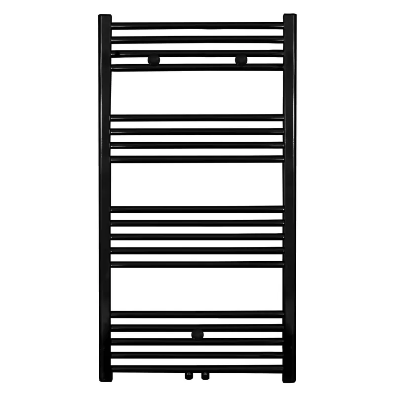 Belrad Handdoekradiator - Midden Aansluiting - 540W - 110x60cm - Zwart Seizoensaanbieding