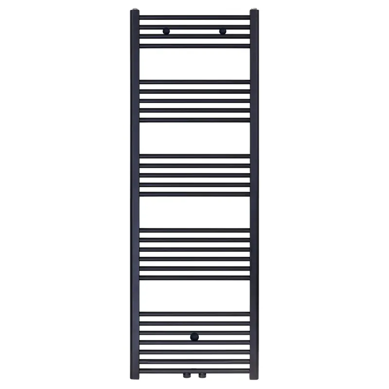 Belrad Handdoekradiator - Midden Aansluiting - 828W - 160x60cm - Mat Zwart Laatste Kans