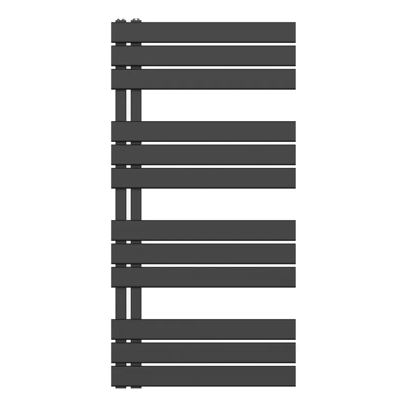 Uitverkoop Belrad Handdoekradiator - Zij Aansluiting - 681W - 120x60cm - Mat Zwart