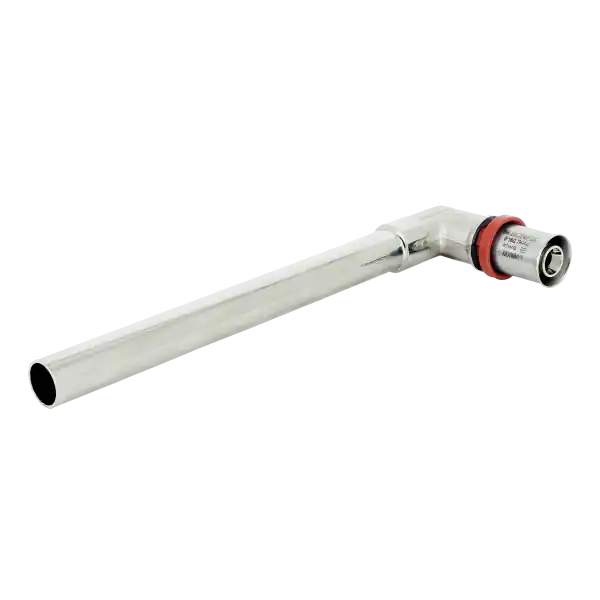 Direct Verzonden Bonfix Alu-Pers Radiatorbocht - 15cm Buis - Pers - Messing - 16x15mm