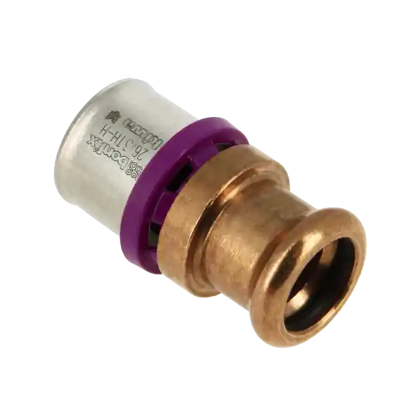 Voordeelprijs Bonfix Alu-Pers Rechte Verloopkoppeling - Pers - Messing - 26x22mm