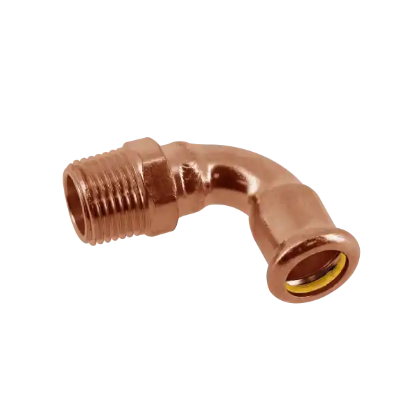 Bonfix Press Kniekoppeling - Gas - Pers x Buitendraad - Roodkoper - 15mm x 1/2" Rechtstreeks Van De Fabrikant