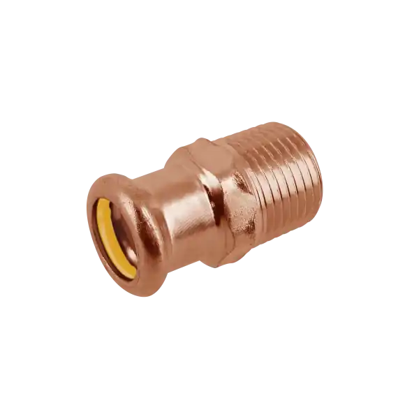 Direct Verzonden Bonfix Press Puntstuk - Gas - Pers x Buitendraad - Roodkoper - 15mm x 3/8"