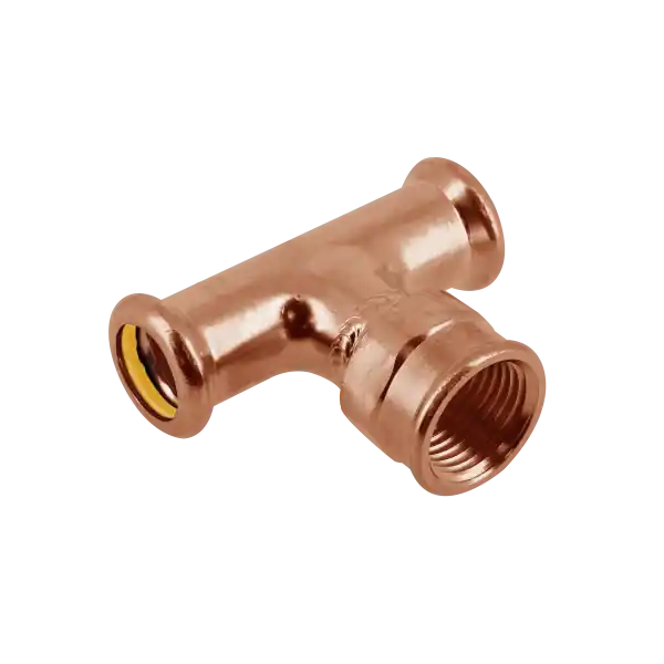 Voordeelprijs Bonfix Press T-Koppeling - Gas - Pers x Binnendraad - Roodkoper - 15mm x 1/2" x 15mm