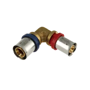 Populair Bonfix Alu-Pers Verlopend Kniekoppeling - Pers - Messing - 20x16mm
