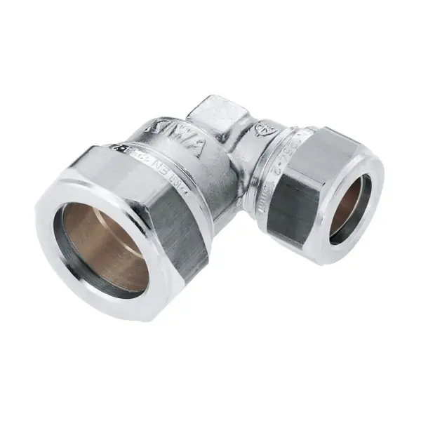 Bonfix Verlopend Kniekoppeling - Knel - Vernikkeld Messing - 22x15mm Veilige Betaling