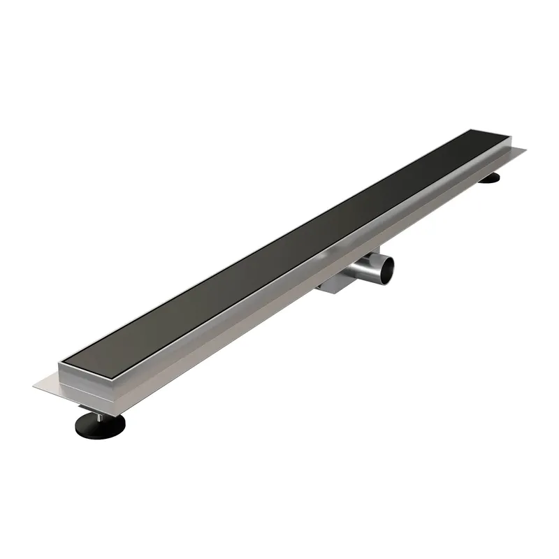 Brauer Black Edition Douchegoot met Multifunctioneel Tegelinlegrooster, Vloerflens & Zijuitloop - 90cm - Mat Zwart Koopje