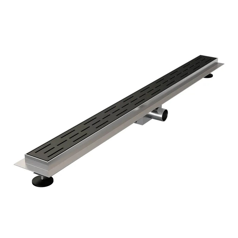 Brauer Black Edition Douchegoot met Rooster, Vloerflens en Zijuitloop - 90cm - Mat Zwart Koop Vandaag