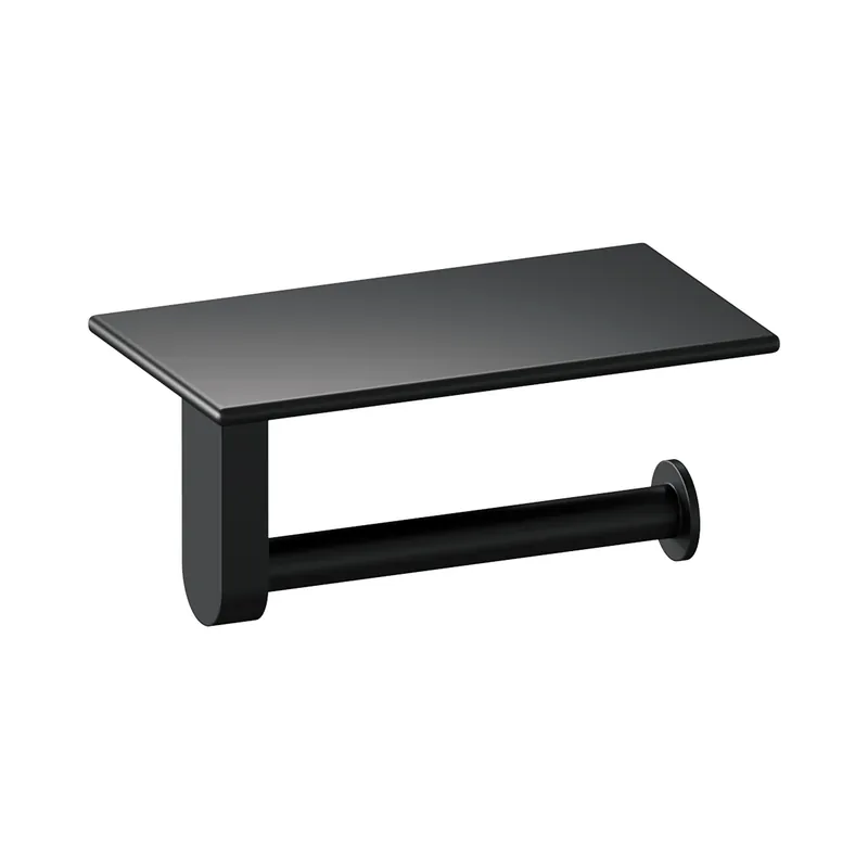 Betaalbaar Brauer Black Edition Toiletrolhouder met Planchet - Mat Zwart