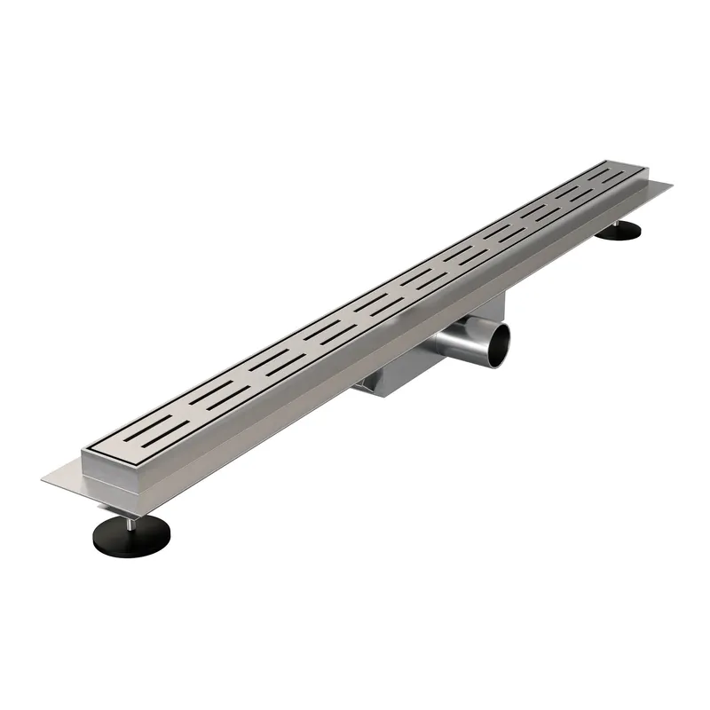 Brauer Brushed Edition Douchegoot Small met Rooster, Vloerflens en Zijuitloop - 70cm - PVD - Geborsteld RVS Gecertificeerd