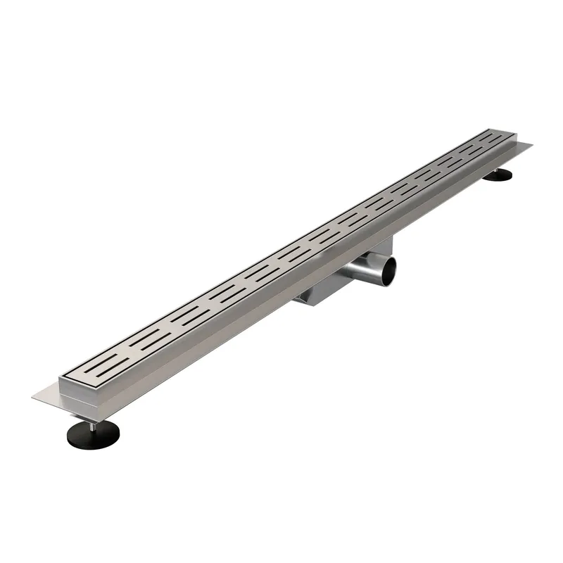 Merkproduct Brauer Brushed Edition Douchegoot Small met Rooster, Vloerflens en Zijuitloop - 100cm - PVD - Geborsteld RVS