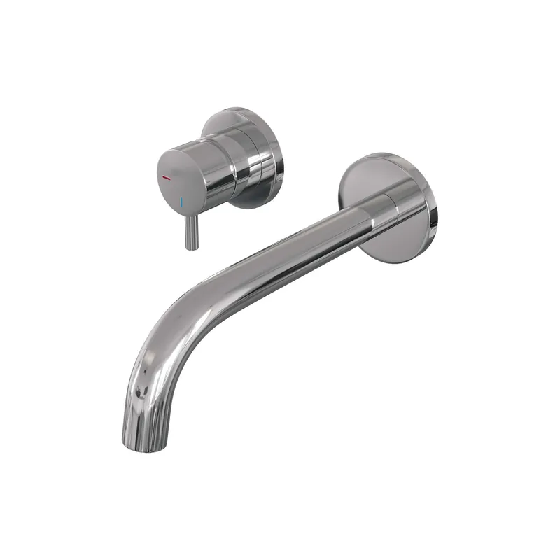 Brauer Chrome Edition Inbouw Wastafelmengkraan met Gebogen Uitloop & Rozetten - Model B2 - Hendel Links - Chroom Express Levering