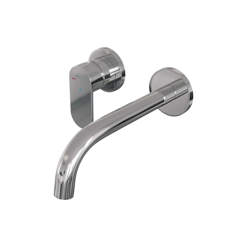 Favoriet Brauer Chrome Edition Inbouw Wastafelmengkraan met Gebogen Uitloop & Rozetten - Model C2 - Hendel Links - Chroom