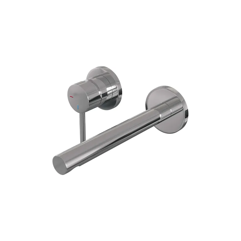 Brauer Chrome Edition Inbouw Wastafelmengkraan met Rechte Uitloop & Rozetten - Model A2 - Hendel Links - Chroom Speciale Aanbieding