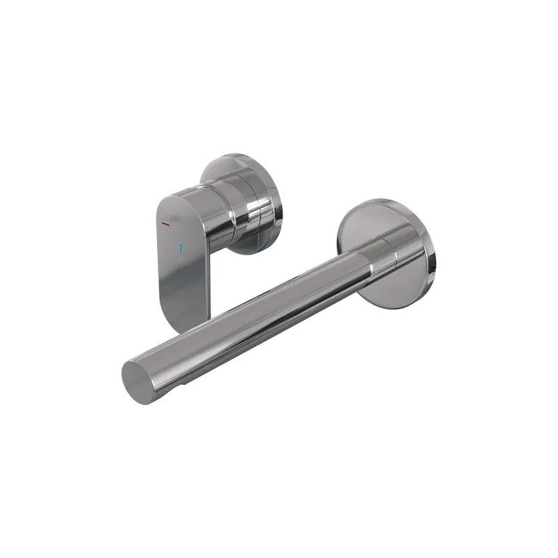 Lage Prijs Brauer Chrome Edition Inbouw Wastafelmengkraan met Rechte Uitloop & Rozetten - Model C2 - Hendel Links - Chroom