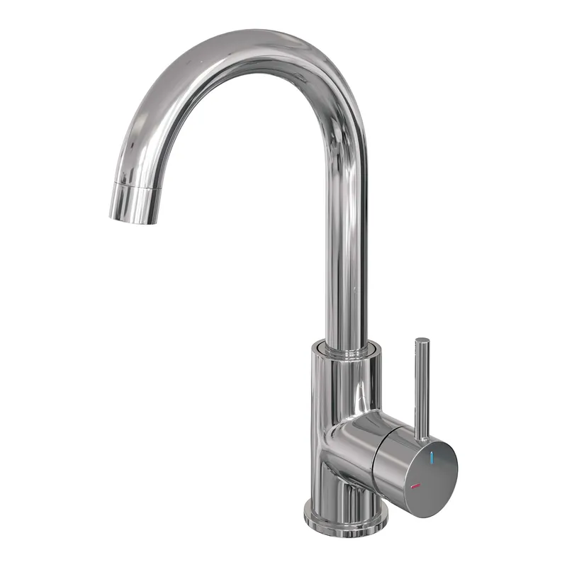 Lage Prijs Brauer Chrome Edition Opbouw Wastafelmengkraan met Draaibare Uitloop - Rond - Hoog - Hendel Model A - Chroom