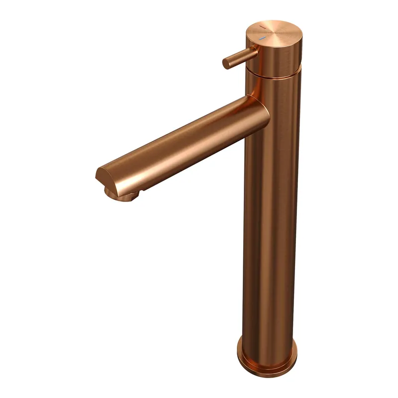 Brauer Copper Edition Opbouw Wastafelmengkraan - Hoog - Hendel Model B - Geborsteld Koper Exclusieve Aanbieding