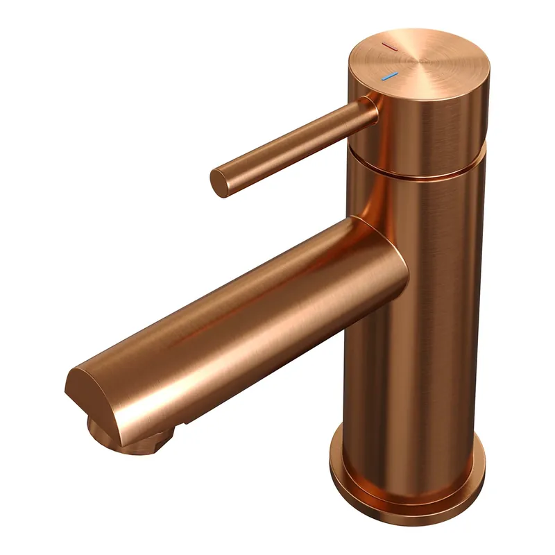 Brauer Copper Edition Opbouw Wastafelmengkraan - Laag - Hendel Model A - Geborsteld Koper Nieuw