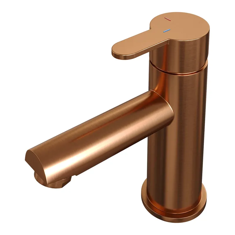 Brauer Copper Edition Opbouw Wastafelmengkraan - Laag - Hendel Model D - Geborsteld Koper Direct Beschikbaar