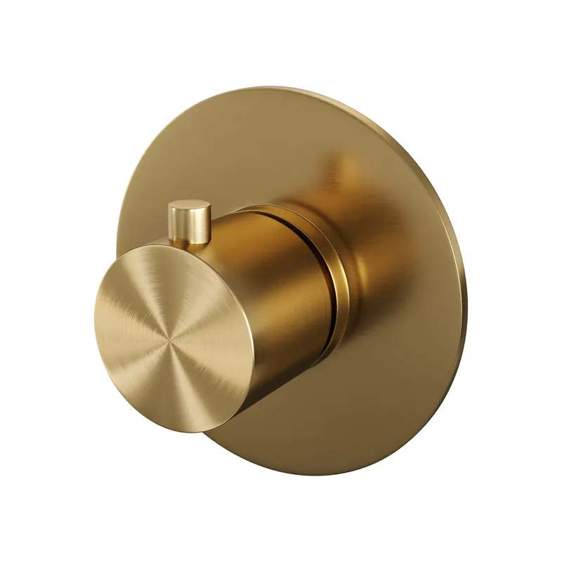 Brauer Gold Edition Inbouw Thermostaat - Draaiknop - PVD - Geborsteld Goud Favoriet