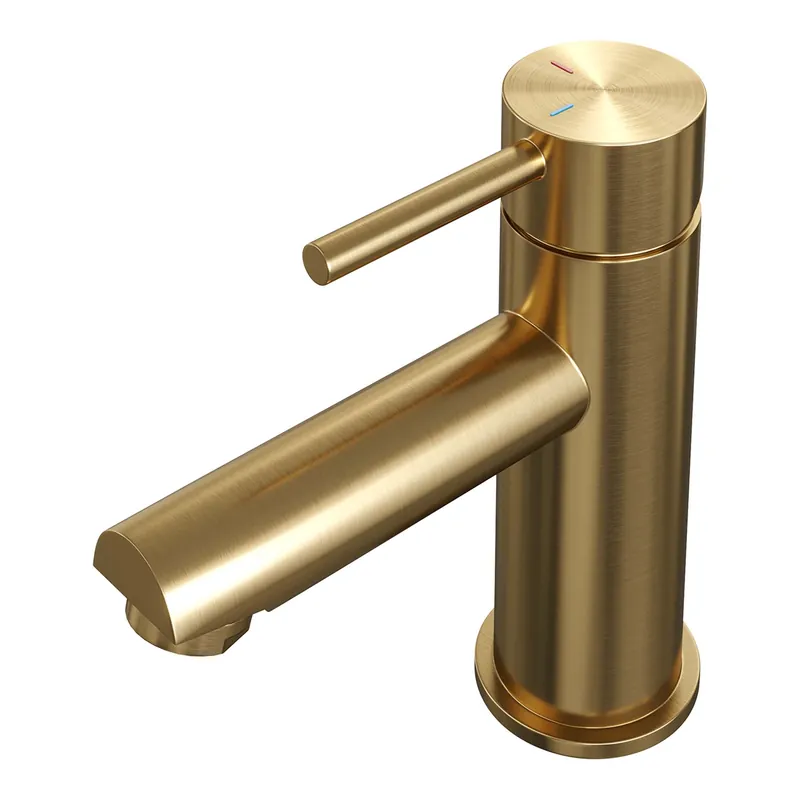 Meest Verkocht Brauer Gold Edition Opbouw Wastafelmengkraan - Laag - Hendel Model A - Geborsteld Goud