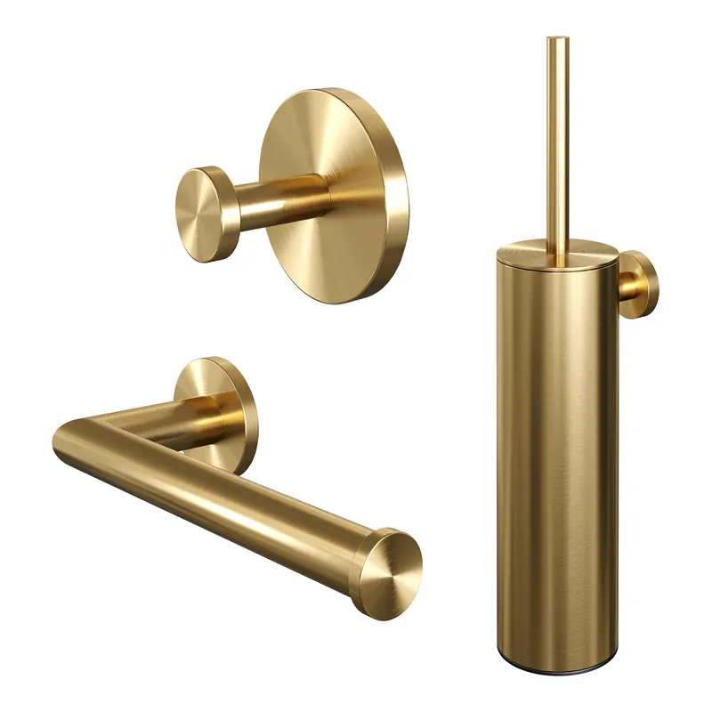 Brauer Gold Edition Toiletborstel met Borstelhouder, Toiletrolhouder & Handdoekhaak - PVD - Geborsteld Goud Koop Vandaag
