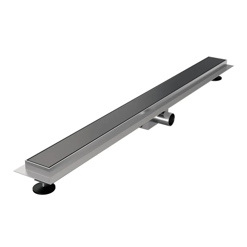 Finale Uitverkoop Brauer Gunmetal Edition Douchegoot met Multifunctioneel Tegelinlegrooster, Muurflens en Zijuitloop - 100cm - PVD - Geborsteld Gunmetal